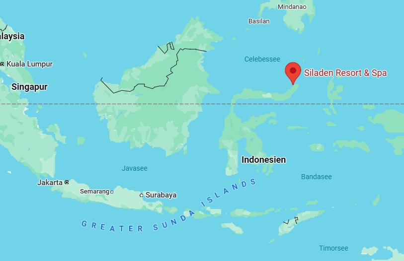 Siladen Resort - Lage Siladen Resort - Lage